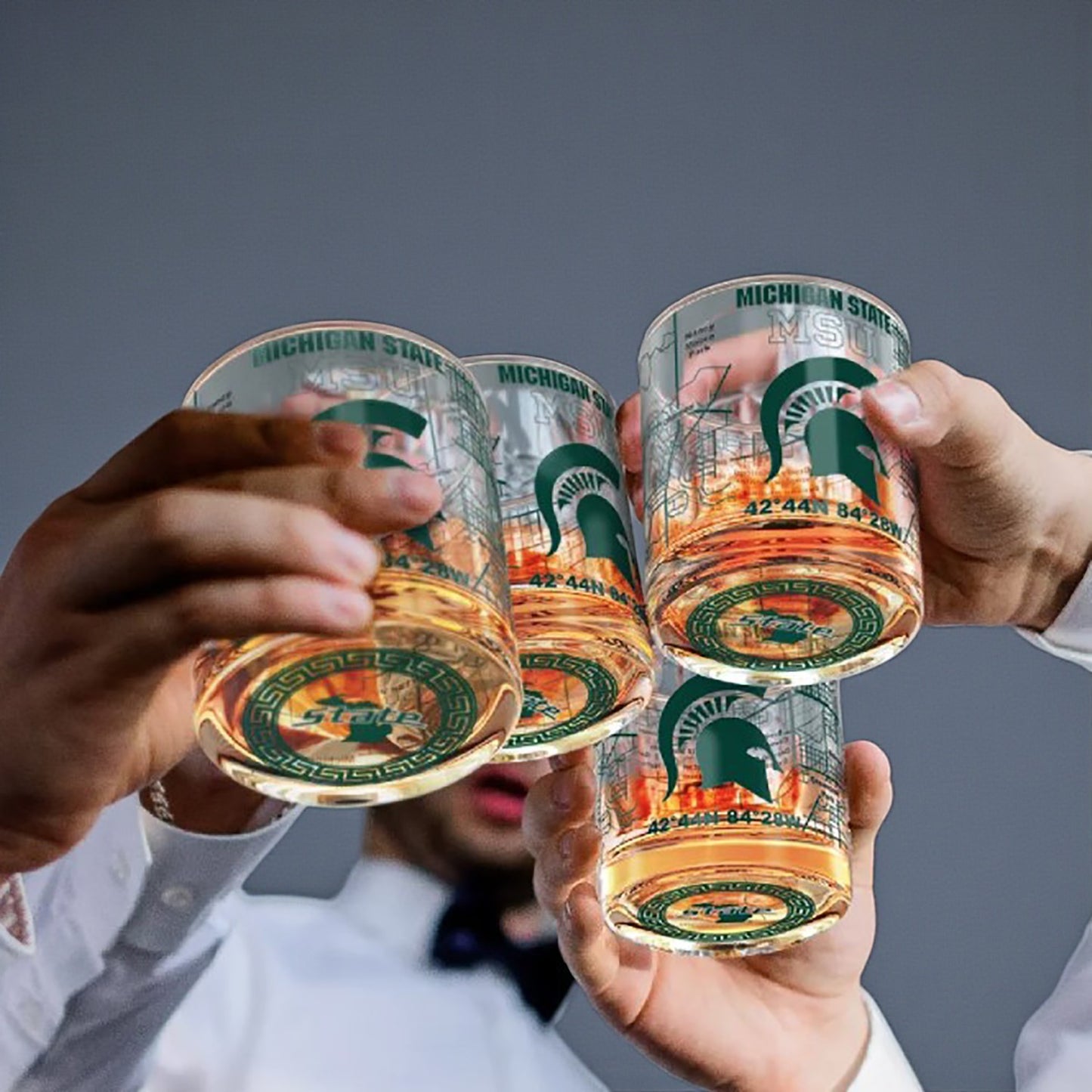 Michigan State University Whiskey Glass Gift Set - 2pc