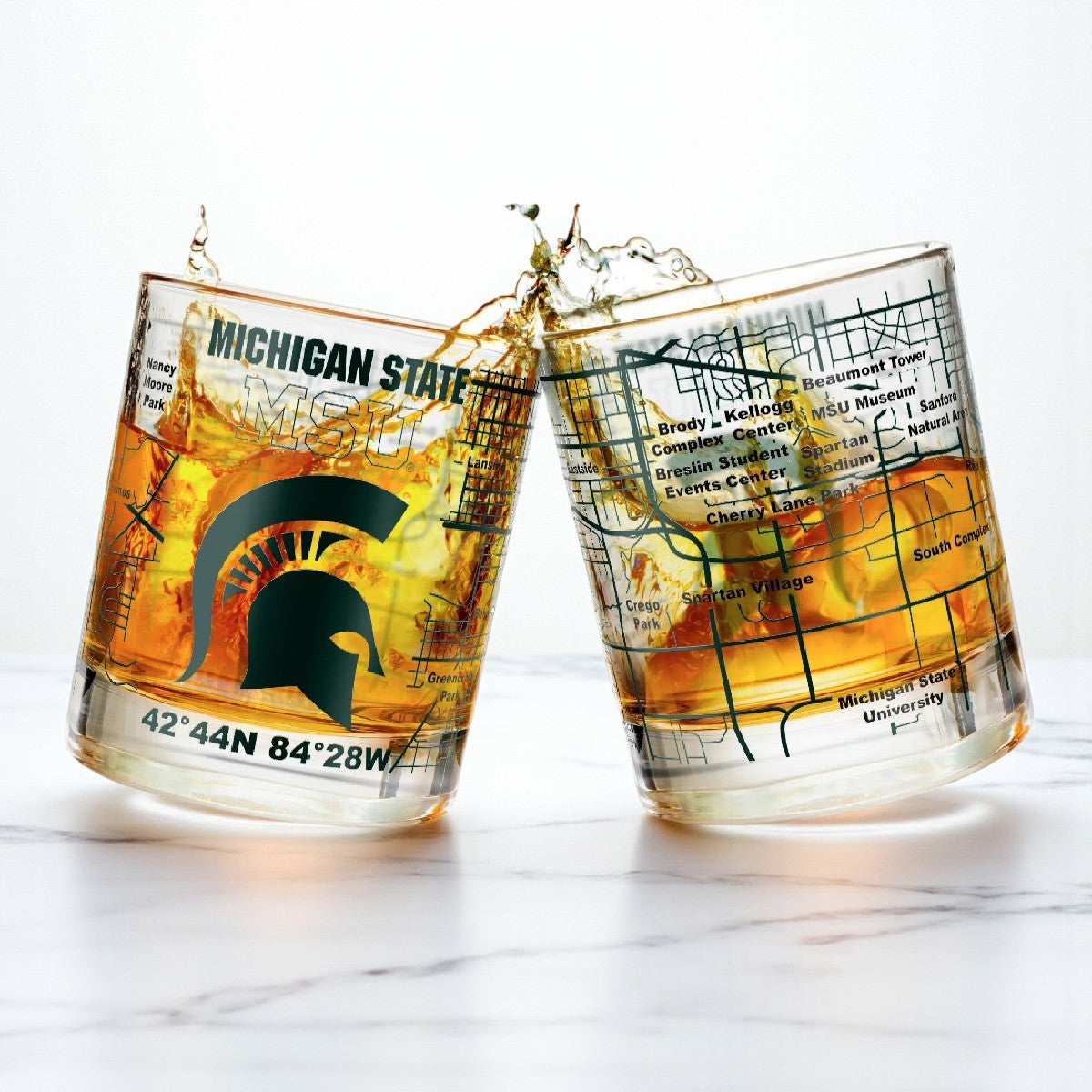 Michigan State University Whiskey Glass Gift Set - 2pc