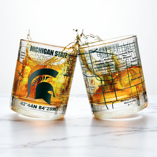 Michigan State University Whiskey Glass Gift Set - 2pc
