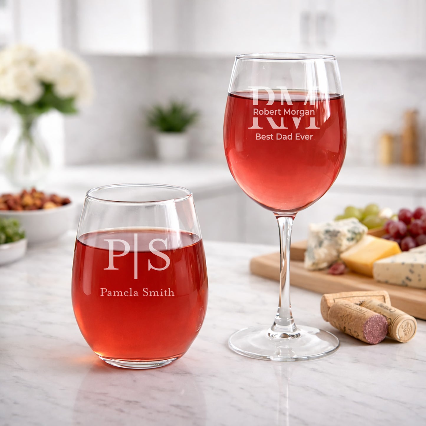 Monogram Personalized Wine Glass