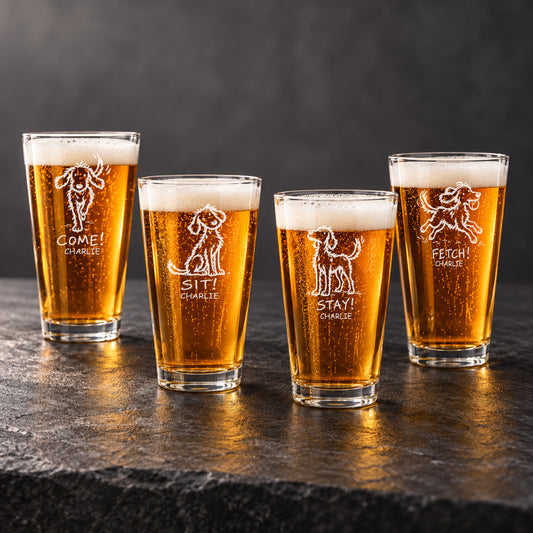 Paws & Trouble Personalized Engraved Tumblers, Set of 4
