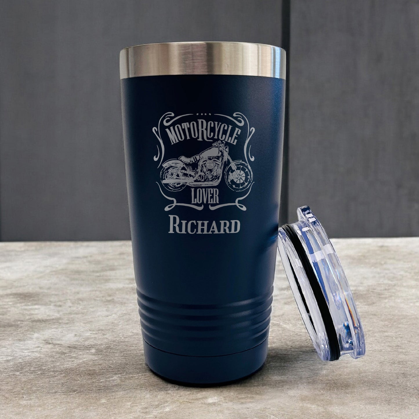 Motorcycle Rider Personalized 20 oz. Stainless Steel Tumbler