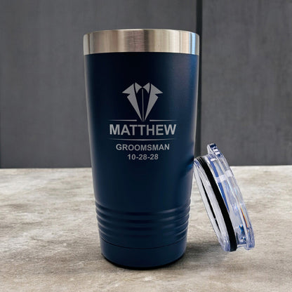 Groomsmen Personalized 20 oz. Stainless Steel Tumbler