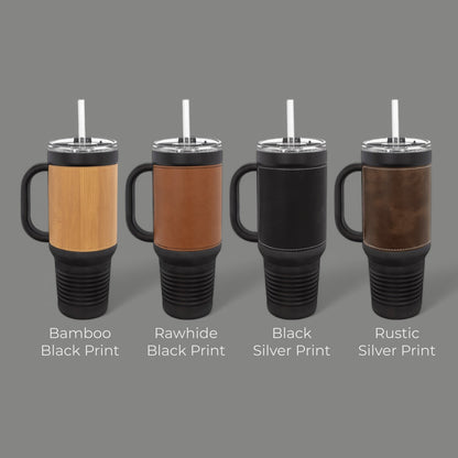 Godparent Personalized 40 oz Leather Tumbler