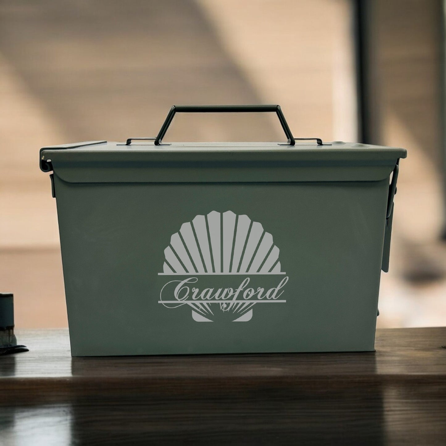 Seashell Personalized 50 Caliber Ammo Box