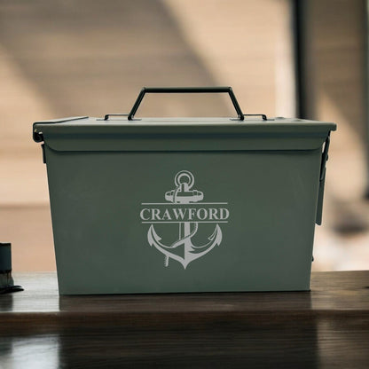 Tropical Coastal Personalized 50 Caliber Ammo Box
