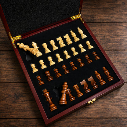 Signature Personalized Deluxe Chess Set with Storage Board