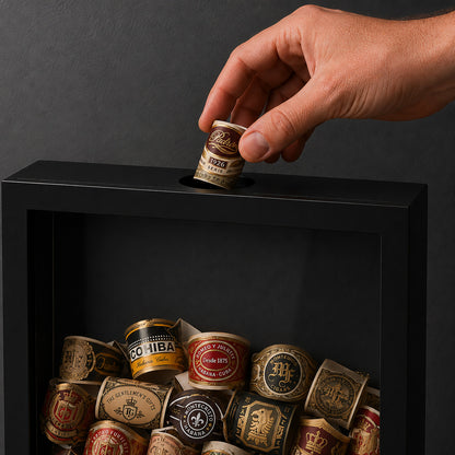 Personalized Cigar Label Display Case for Golfers – Shadow Box Keepsake