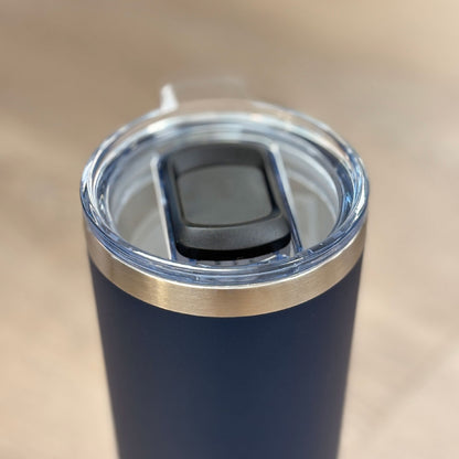 Monogram Personalized Cork Bottom 22 oz Navy Tumbler