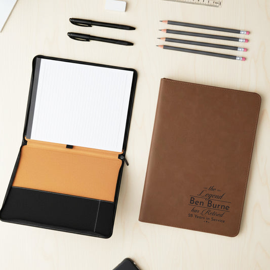 The Legend Has Retired Personalized Leather Portfolio