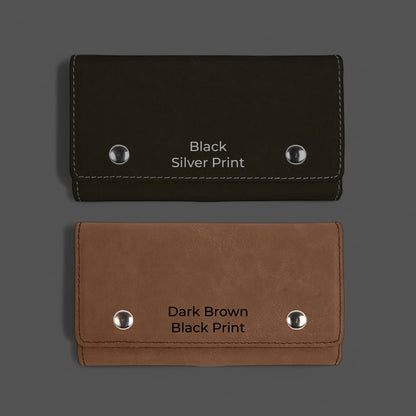 Firefighter Personalized Leather Travel Case with Playing Cards and Dice Set