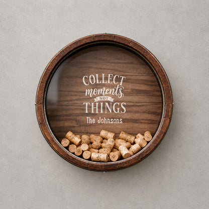 Personalized Reclaimed Wine Barrel Cork Display