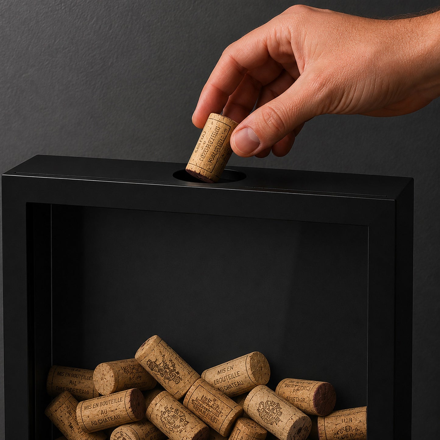 Personalized Wine Cork Display Case Shadow Box Keepsake