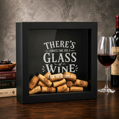 Personalized Wine Cork Display Case Shadow Box