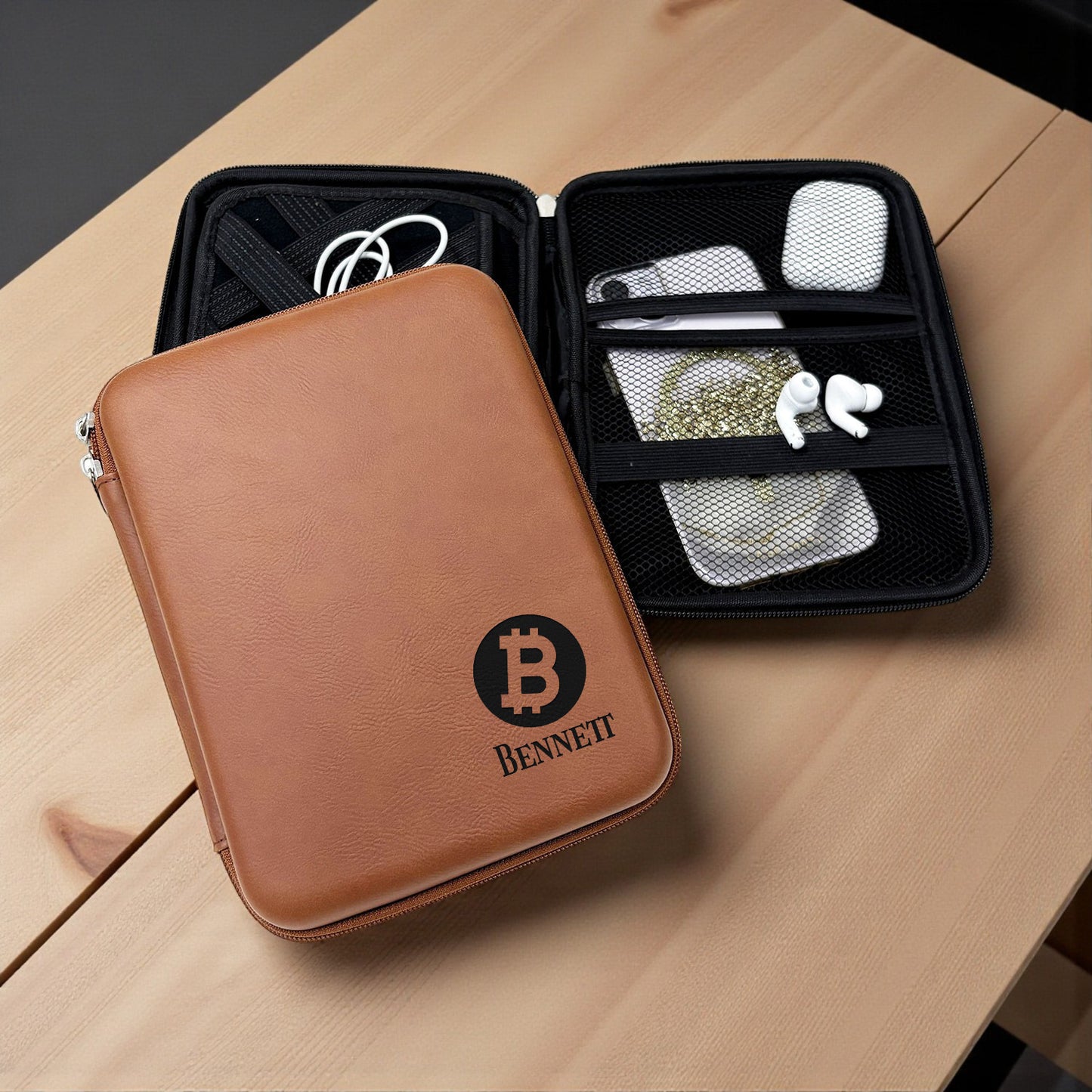 Bitcoin Crypto Personalized Executive Tech Folio Organizer