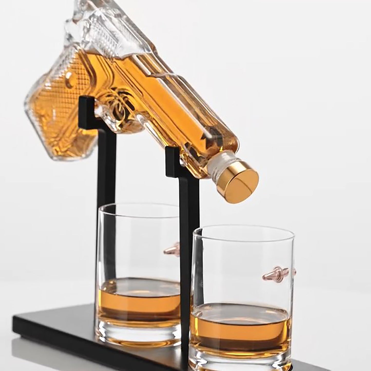 Pistol Liquor Decanter with Bullet Glasses