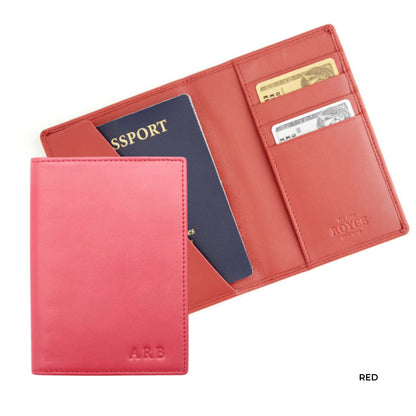 ROYCE New York Monogrammed RFID Blocking Passport Travel Organizer