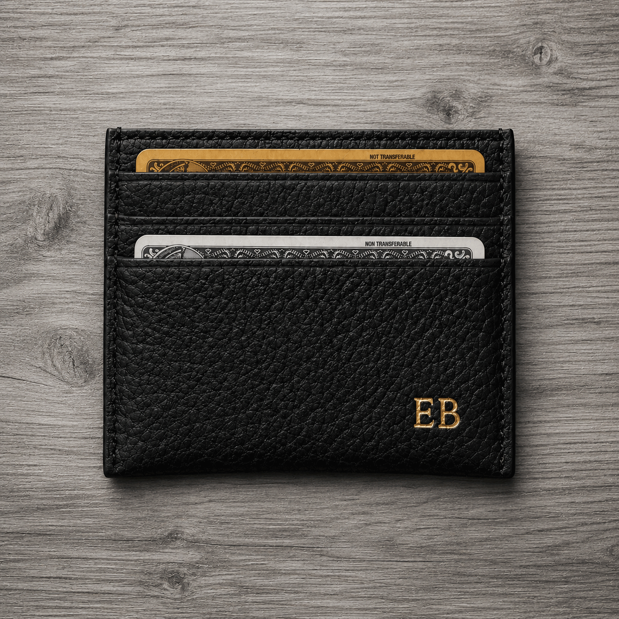 ROYCE New York Monogrammed RFID Blocking Slim Card Holder Wallet
