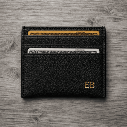 ROYCE New York Monogrammed RFID Blocking Slim Card Holder Wallet