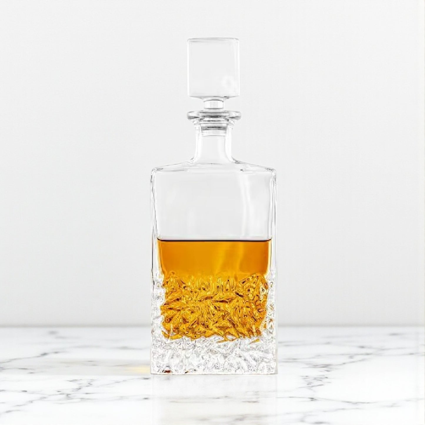 Rectangular Beveled Whiskey Decanter by The Gentlemen's Gifts - Pack of 6