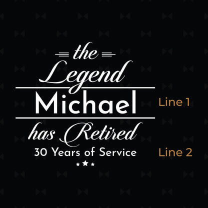 The Legend Has Retired Personalized Glass Square Clock