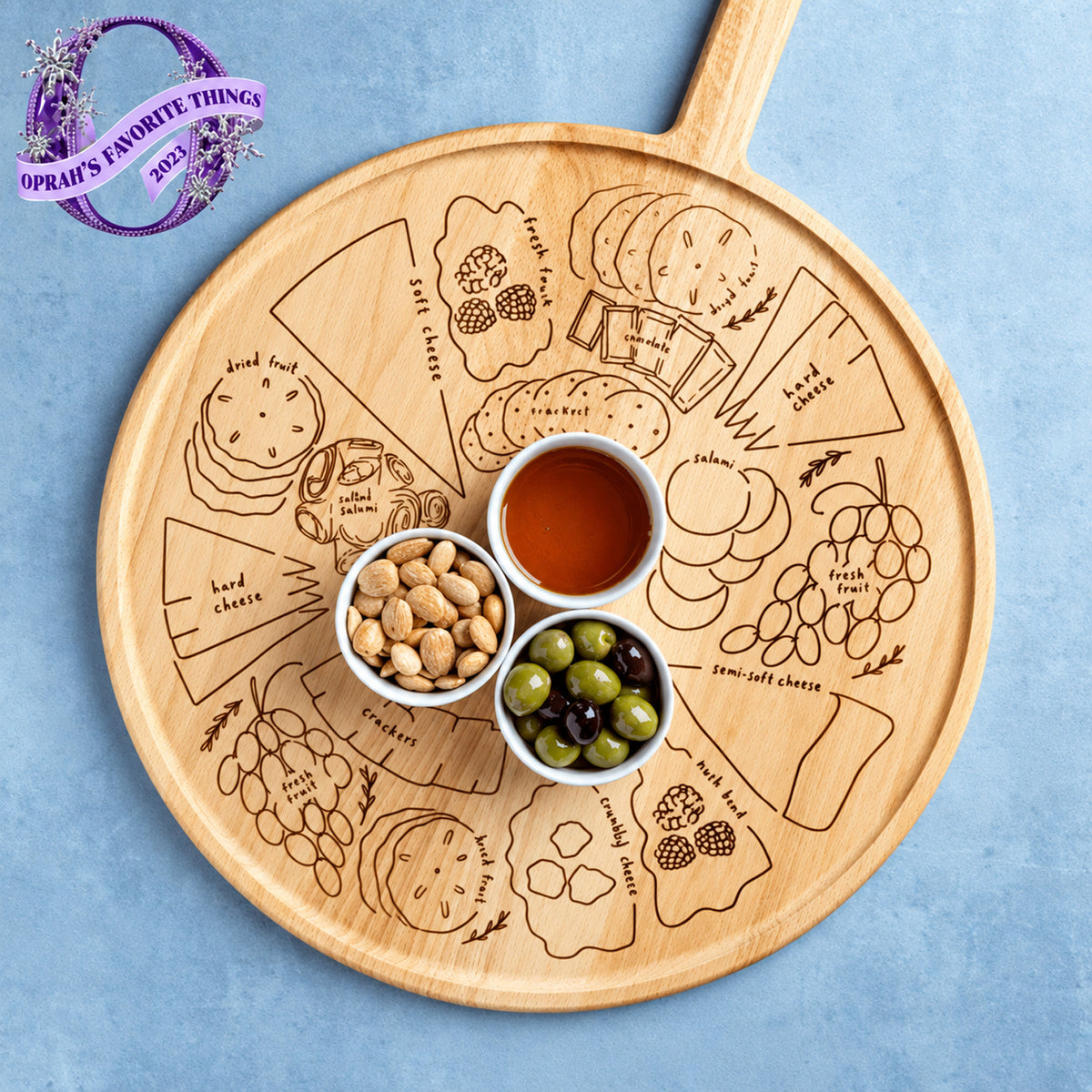 Round Charcuterie Map Board by Meg Quinn