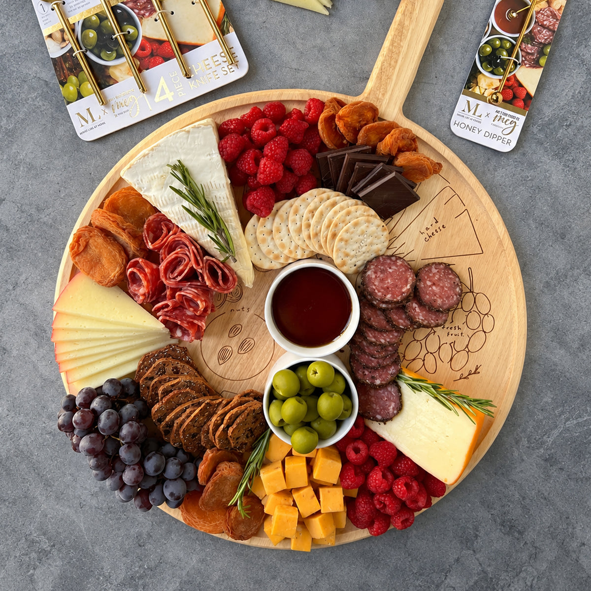 Round Charcuterie Map Board by Meg Quinn