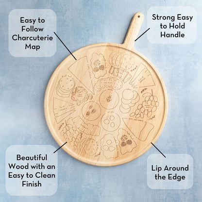 Round Charcuterie Map Board by Meg Quinn
