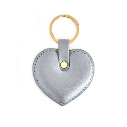 ROYCE New York Monogrammed Luxury Leather Heart Shaped Key Chain