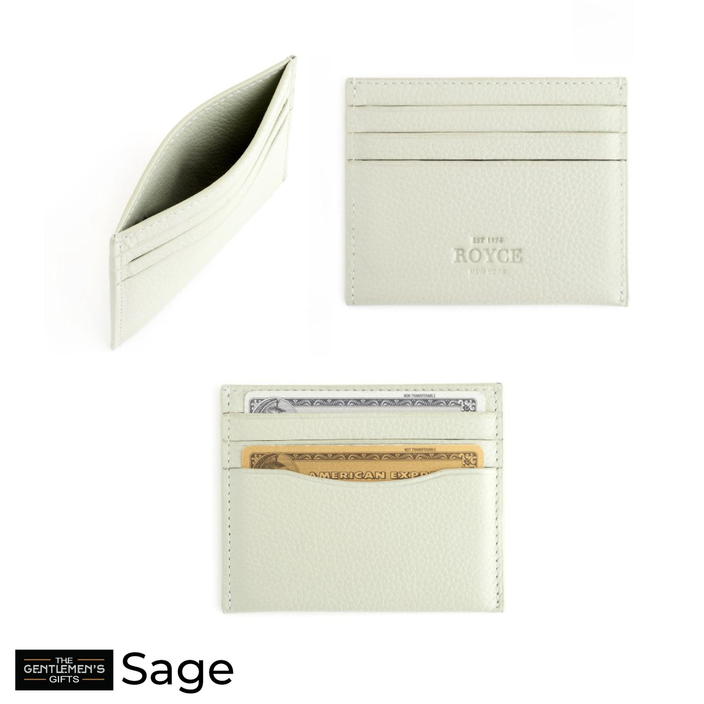 Monogrammed RFID Blocking Slim Card Holder Wallet