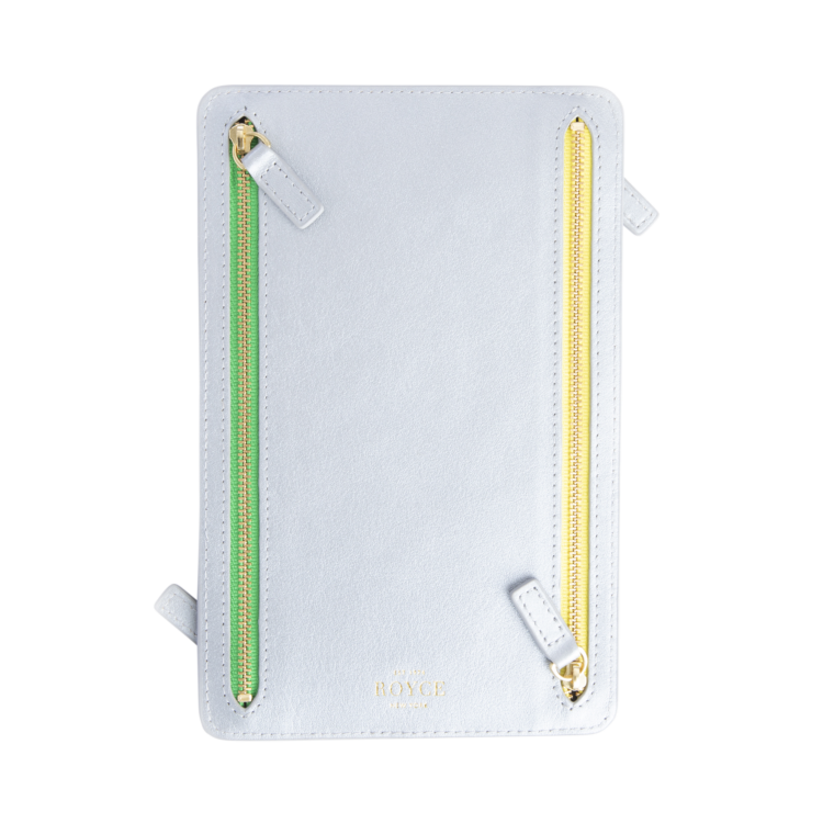 ROYCE New York Monogrammed RFID Blocking Four Zip Travel Organizer