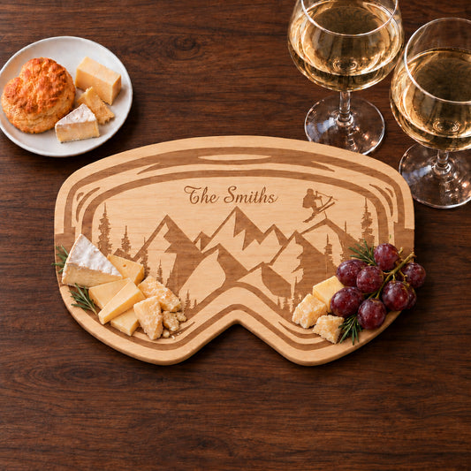 Ski Goggle Personalized Cheese Board
