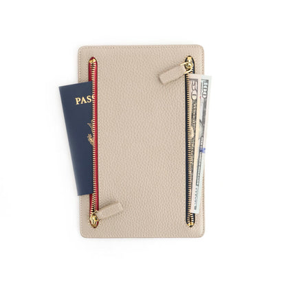 ROYCE New York Monogrammed RFID Blocking Four Zip Travel Organizer