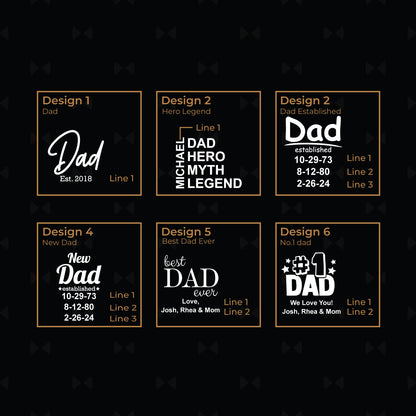 Dad Personalized Round Charcuterie Board with Spreader