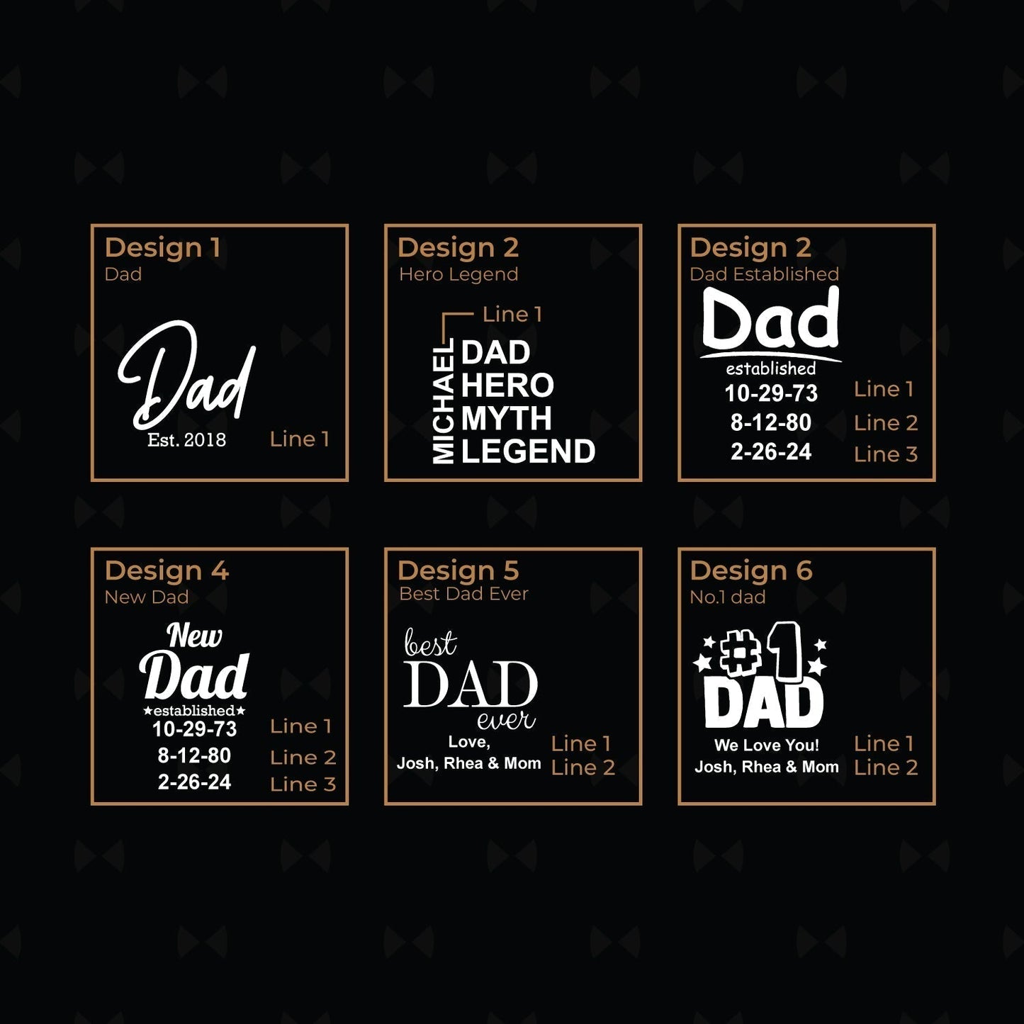 Dad Personalized Pilsner Beer Glass Set - 4pc