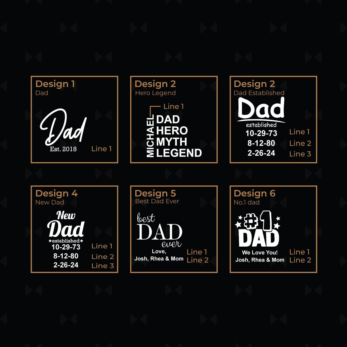 Dad Personalized Beer Snifter - Set of 4