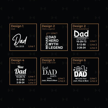 Dad Personalized Beer Snifter - Set of 4