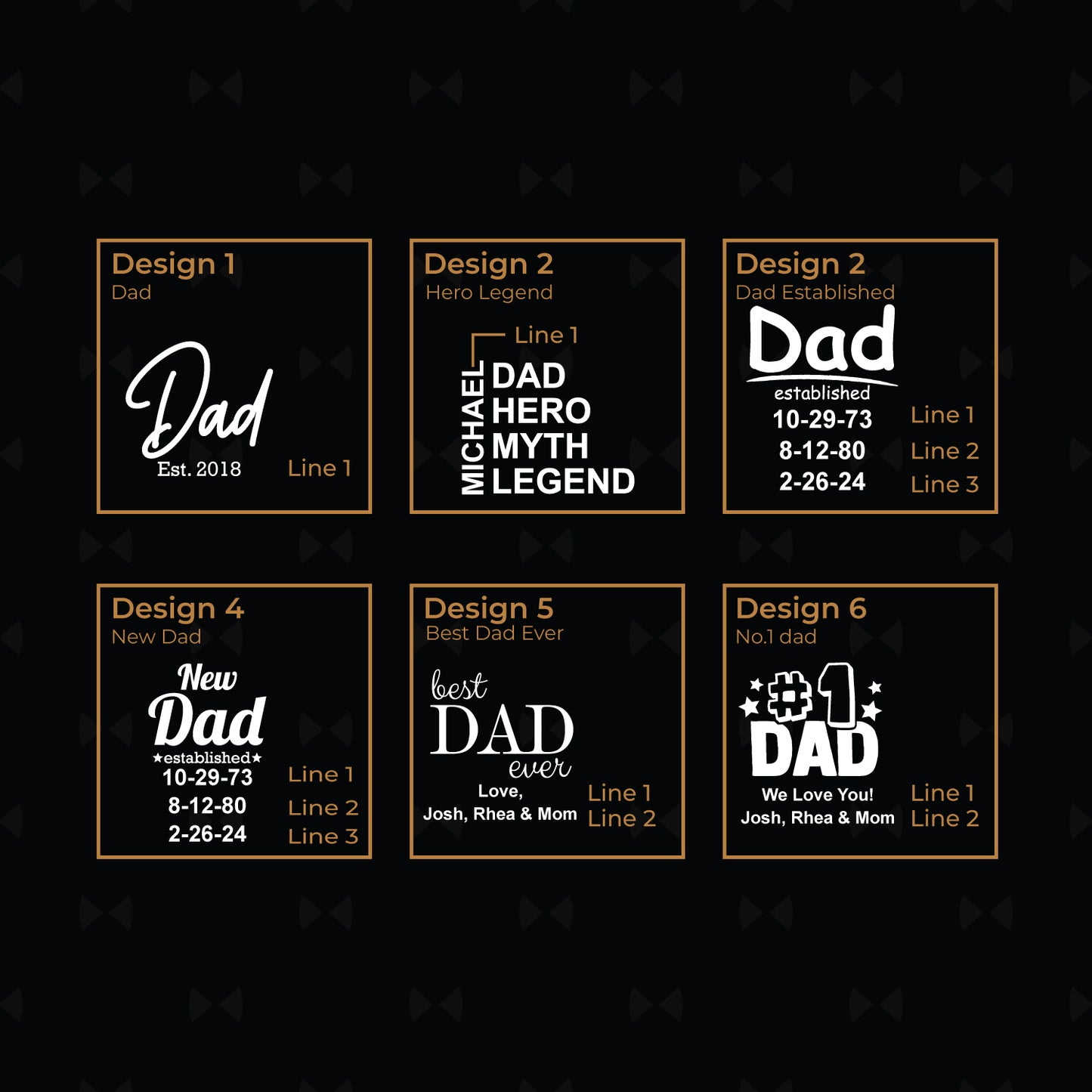 Dad Personalized 15 oz Bamboo Stainless Steel Tumbler