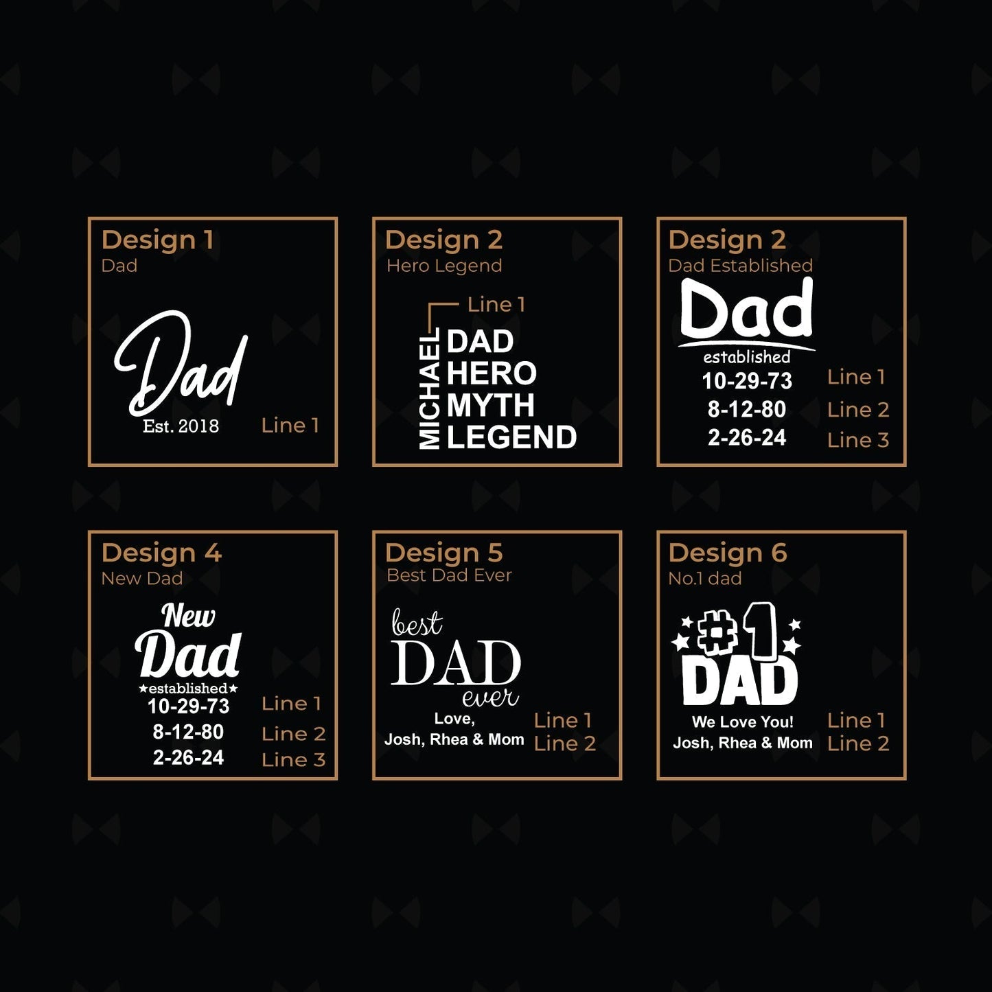 Dad Personalized Square Whiskey Glass