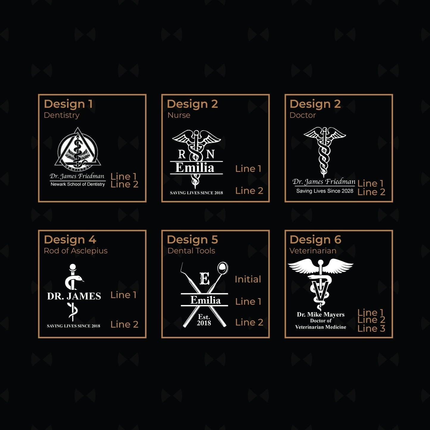 Medical Professionals Personalized Square Whiskey Glass