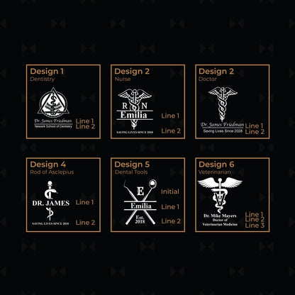 Medical Professionals Personalized Square Whiskey Glass