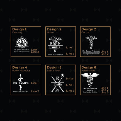 Medical Professionals Personalized Legacy Reserve Whiskey Decanter with Rocks Glasses - 3 pc