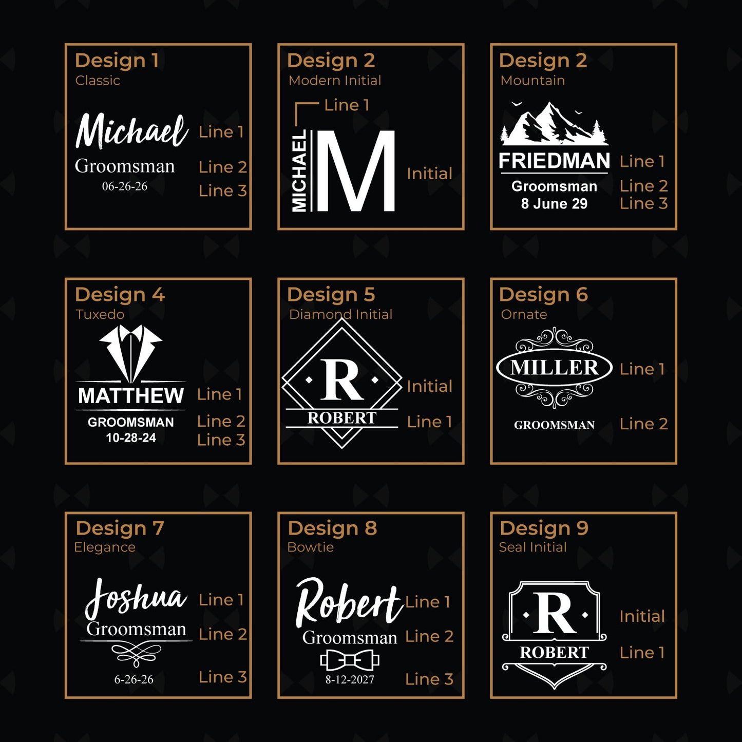 Groomsmen Personalized Oval Slate & Wood Cheese Board