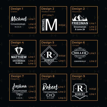 Groomsmen Personalized Oval Slate & Wood Cheese Board