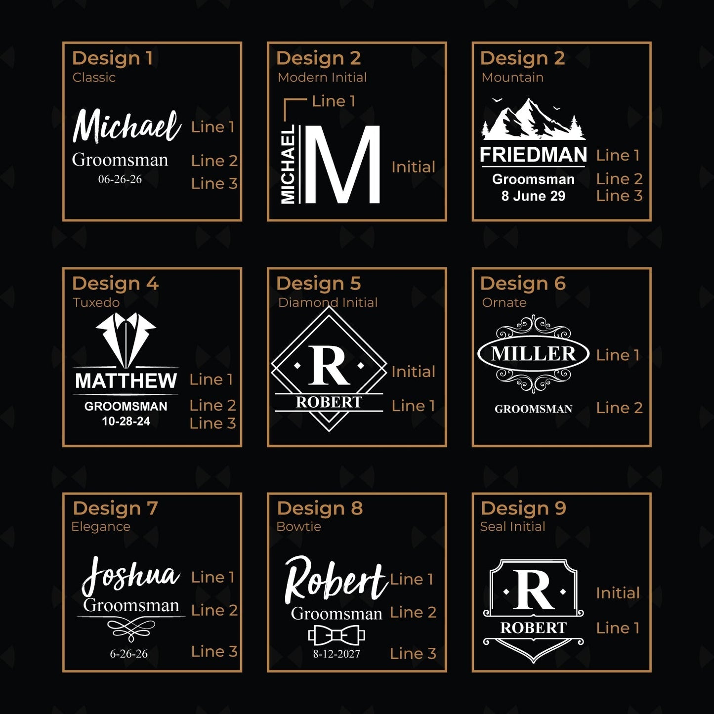 Groomsmen Personalized Leather Portfolio