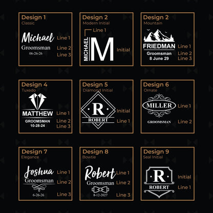 Groomsmen Personalized Beer Snifter - Set of 4