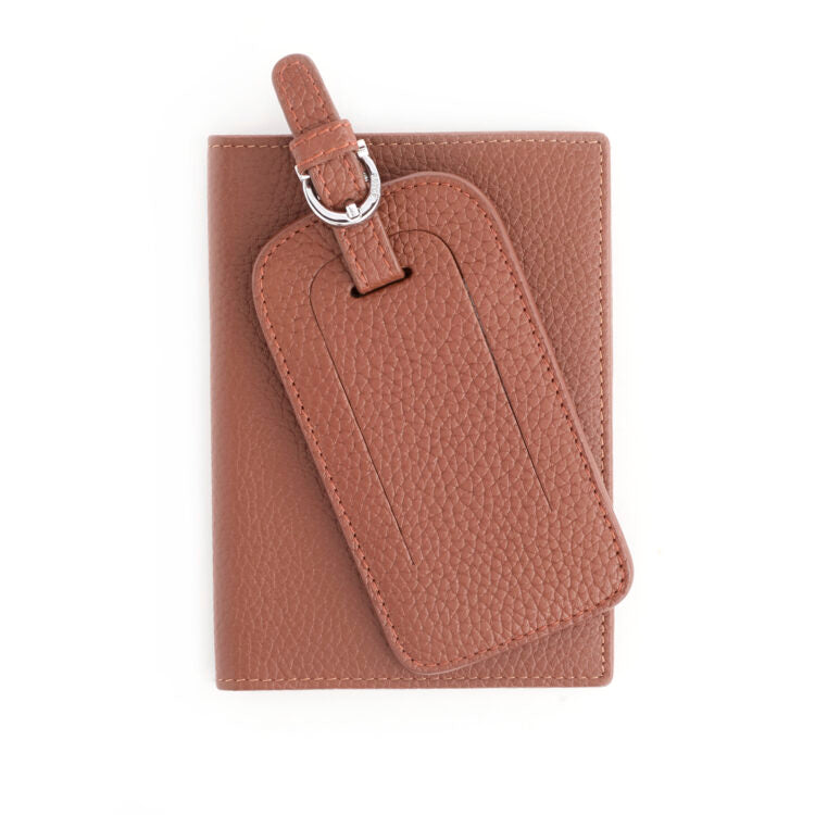 ROYCE New York Monogrammed RFID Passport Case Luggage Tag Set