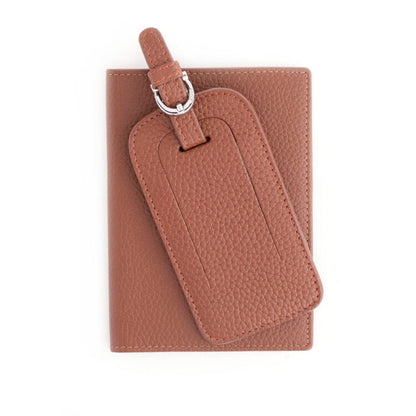 ROYCE New York Monogrammed RFID Passport Case Luggage Tag Set