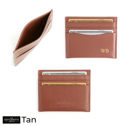 Monogrammed RFID Blocking Slim Card Holder Wallet