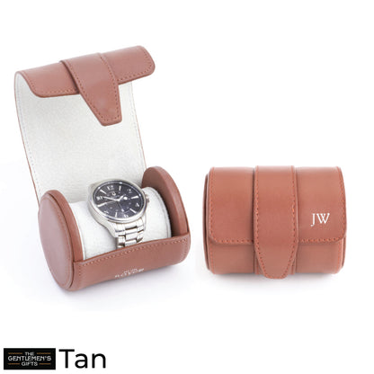 ROYCE New York Monogrammed Single Travel Jewelry Watch Roll